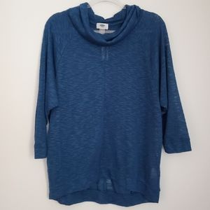 🆕️Blue Cowl Neck Top Size Medium